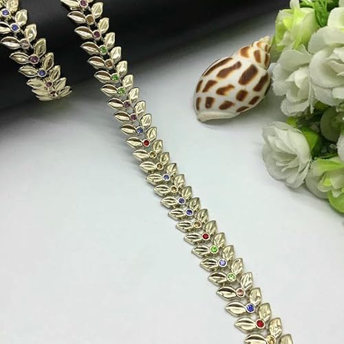 1 Yard Strass Kette Perle Kristall Kette Nähen auf Borten Hochzeit Kleid Kostüm Applikation #ZL01-25-23 1 Yard Strass Kette Perle Kristall Kette Nähen auf Borten Hochzeit Kleid Kostüm Applikation #ZL01-25-23 von DEFRTG
