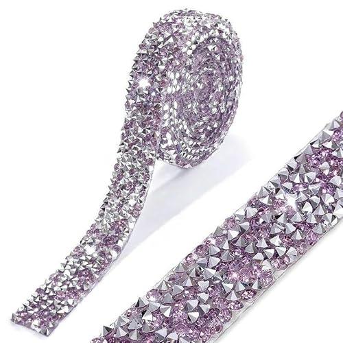 10/15 mm Strassperlenbesatz, Harz-Strass-Hotfix-Band zum Aufbügeln auf Kette für DIY-Kleidung, Schuhe, Kleiderdekor, lila-silberfarben, 10 mm, 1 Yard 10/15 mm Strassperlenbesatz, Harz-Strass-Hotfix-Band zum Aufbügeln auf Kette für DIY-Kleidung, Schuhe, Kleiderdekor, lila-silberfarben, 10 mm, 1 Yard von DEFRTG