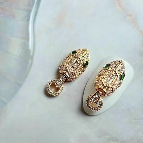 10 Stück Neujahr Schlange Gepard Kranz Zirkon Kristalle Metall Nägel Schmuck Dekorationen Nail Art Zubehör Charms Teile Zubehör-MG1325 10 Stück Neujahr Schlange Gepard Kranz Zirkon Kristalle Metall Nägel Schmuck Dekorationen Nail Art Zubehör Charms Teile Zubehör-MG1325 von DEFRTG
