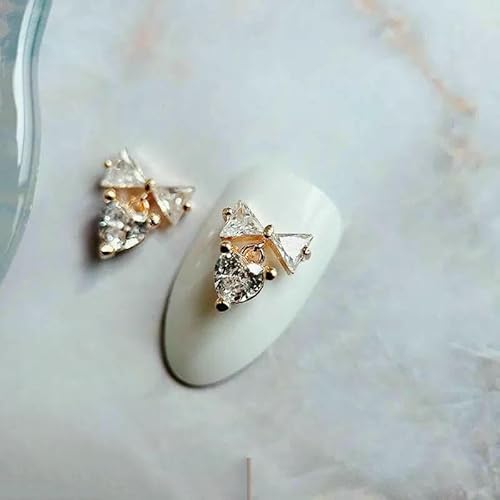 10 Stück Neujahr Schlange Gepard Kranz Zirkon Kristalle Metall Nägel Schmuck Dekorationen Nail Art Zubehör Charms Teile Zubehör-MG1328-1 von DEFRTG