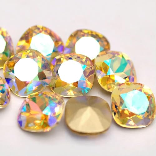 10 Stück mehrfarbige Strasssteine, 5A, Glaskristallkissen, Schmuckdekorationen, loser Kleber auf Nailart-Strasssteine, Strass für Kleidungsstücke, Paradiesglanz, 12 mm, 10 Stück 10 Stück mehrfarbige Strasssteine, 5A, Glaskristallkissen, Schmuckdekorationen, loser Kleber auf Nailart-Strasssteine, Strass für Kleidungsstücke, Paradiesglanz, 12 mm, 10 Stück von DEFRTG