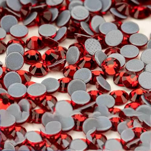 10.000 Stück Glaskristall-Hotfix-Strasssteine mit flacher Rückseite, Glitzer-Strasssteine für DIY-Stoffkleidung, 013 Siam-SS10 – 10.000 (Stück) von DEFRTG