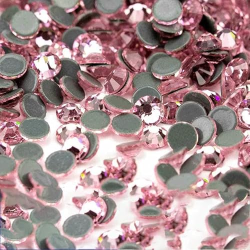 10.000 Stück Glaskristall-Hotfix-Strasssteine mit flacher Rückseite, Glitzer-Strasssteine für DIY-Stoffkleidung, 040 Hellrosa, SS12 – 10.000 (St 10.000 Stück Glaskristall-Hotfix-Strasssteine mit flacher Rückseite, Glitzer-Strasssteine für DIY-Stoffkleidung, 040 Hellrosa, SS12 – 10.000 (St von DEFRTG
