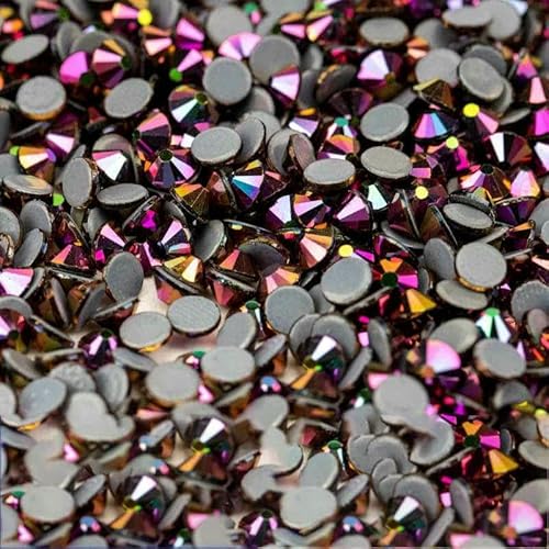 10.000 Stück Glaskristall-Hotfix-Strasssteine mit flacher Rückseite, Glitzer-Strasssteine für DIY-Stoffkleidung, 070 Rose, SS20 – 10.000 (Stück) von DEFRTG