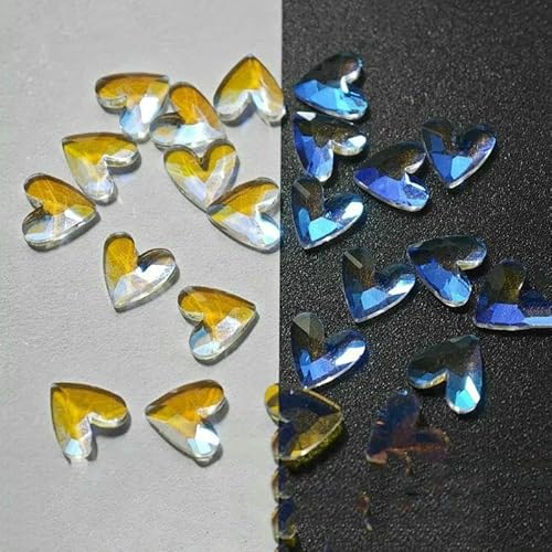 100/500 Stück 6 mm V-Herzform Boutique-Strasssteine mit flachem Boden für Nagelkunst, Glaskristall, 3D-Nageldekoration – Aurora – 500 Stück 100/500 Stück 6 mm V-Herzform Boutique-Strasssteine mit flachem Boden für Nagelkunst, Glaskristall, 3D-Nageldekoration – Aurora – 500 Stück von DEFRTG