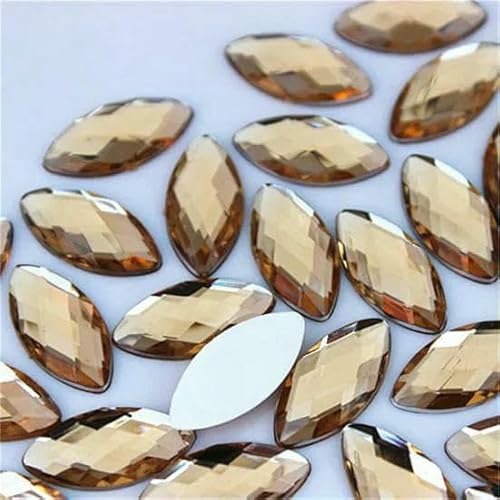 100 Stück 9 x 18 mm bunte flache Rückseite Pferdeauge Acryl-Strassbesatz Kristalle und Steine DIY Hochzeitskleid Strass ZZ770-Hellkaffee-100 Stück 100 Stück 9 x 18 mm bunte flache Rückseite Pferdeauge Acryl-Strassbesatz Kristalle und Steine DIY Hochzeitskleid Strass ZZ770-Hellkaffee-100 Stück von DEFRTG