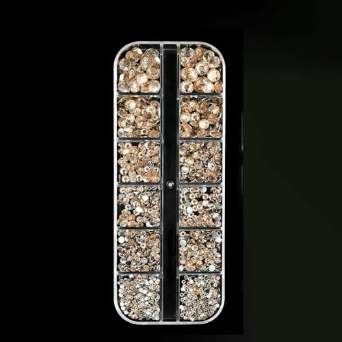 12-Gürtel-Set aus 3D-Glas-AB-Kristall-Strasssteinen für Nagelkunst, flache Rückseite, runde Perlen, Charm-Edelsteine, Schmuck, Diamanten mit Werkzeugen für Nagelkunst, 11 12-Gürtel-Set aus 3D-Glas-AB-Kristall-Strasssteinen für Nagelkunst, flache Rückseite, runde Perlen, Charm-Edelsteine, Schmuck, Diamanten mit Werkzeugen für Nagelkunst, 11 von DEFRTG