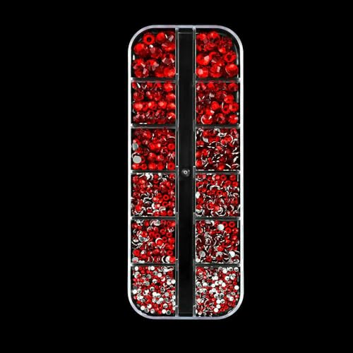12-Gürtel-Set aus 3D-Glas-AB-Kristall-Strasssteinen für Nagelkunst, flache Rückseite, runde Perlen, Charm-Edelsteine, Schmuck, Diamanten mit Werkzeugen für Nagelkunst, 4 12-Gürtel-Set aus 3D-Glas-AB-Kristall-Strasssteinen für Nagelkunst, flache Rückseite, runde Perlen, Charm-Edelsteine, Schmuck, Diamanten mit Werkzeugen für Nagelkunst, 4 von DEFRTG
