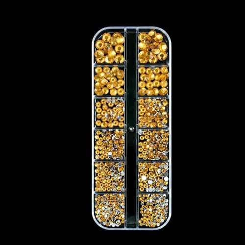 12-Gürtel-Set aus 3D-Glas-AB-Kristall-Strasssteinen für Nagelkunst, flache Rückseite, runde Perlen, Charm-Edelsteine, Schmuck, Diamanten mit Werkzeugen für Nagelkunst, 5 12-Gürtel-Set aus 3D-Glas-AB-Kristall-Strasssteinen für Nagelkunst, flache Rückseite, runde Perlen, Charm-Edelsteine, Schmuck, Diamanten mit Werkzeugen für Nagelkunst, 5 von DEFRTG