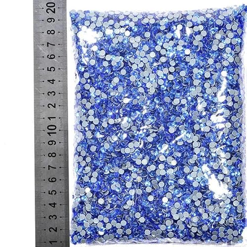 14400 Stück/Großpackung SS6–SS20 Glitzerkristalle, Hotfix-Strasssteine, Glas-Strass für Hochzeiten, Hellsaphir, SS20, 14400 Stück von DEFRTG