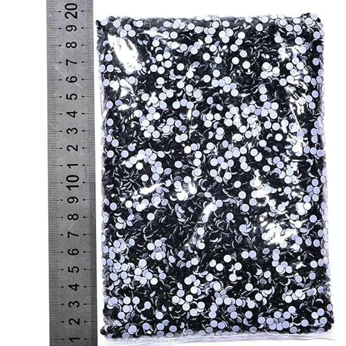 14400 Stück/Großpackung SS6–SS20 Glitzerkristalle, Hotfix-Strasssteine, Glas-Strass für Hochzeiten, Tiefschwarz, SS6, 14400 Stück von DEFRTG