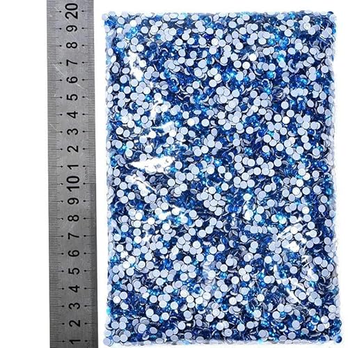 14400 Stück/Großpackung SS6-SS20 Glitzerkristalle Hotfix-Strasssteine Glas-Strass für Hochzeiten-Capri Blue-SS6-14400 Stück von DEFRTG
