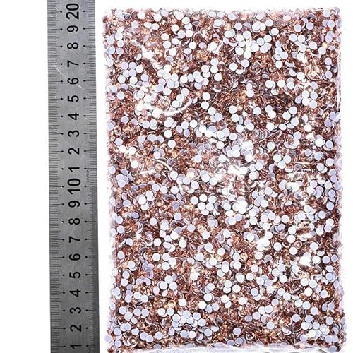 14400 Stück/Großpackung SS6-SS20 Glitzerkristalle Hotfix-Strasssteine Glas-Strass für Hochzeiten-Champagner-SS16-14400 Stück von DEFRTG