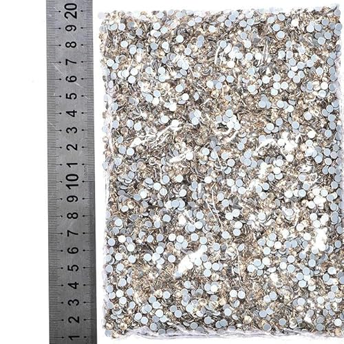 14400 Stück/Großpackung SS6-SS20 Glitzerkristalle Hotfix-Strasssteine Glas-Strass für Hochzeiten-Golden Shadow-SS10-14400 Stück von DEFRTG