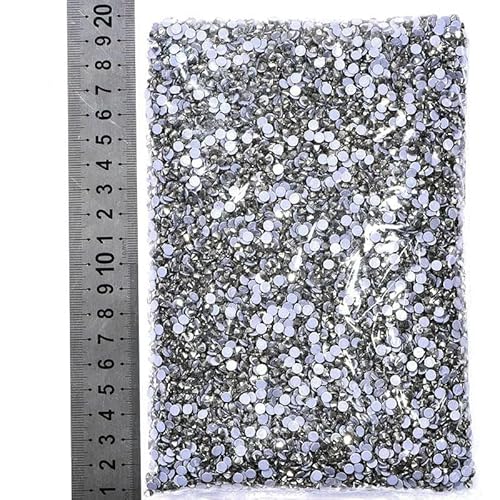14400 Stück/Großpackung SS6-SS20 Glitzerkristalle Hotfix-Strasssteine Glas-Strass für Hochzeiten-Hämatit-SS16-14400 Stück von DEFRTG
