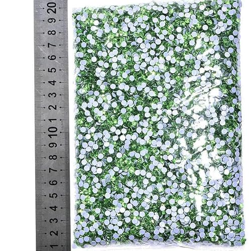14400 Stück/Großpackung SS6-SS20 Glitzerkristalle Hotfix-Strasssteine Glas-Strass für Hochzeiten-Hellperidot-SS20-14400 Stück von DEFRTG