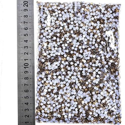 14400 Stück/Großpackung SS6-SS20 Glitzerkristalle Hotfix-Strasssteine Glas-Strass für Hochzeiten-Helltopas-SS8-14400 Stück von DEFRTG