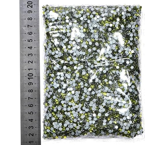 14400 Stück/Großpackung SS6-SS20 Glitzerkristalle Hotfix-Strasssteine Glas-Strass für Hochzeiten-Olive-SS20-14400 Stück von DEFRTG