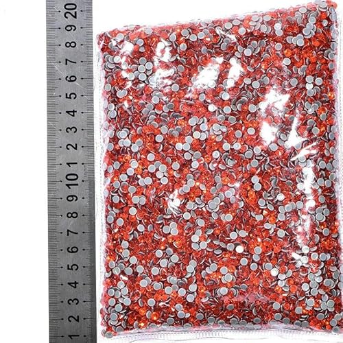 14400 Stück/Großpackung SS6-SS20 Glitzerkristalle Hotfix-Strasssteine Glas-Strass für Hochzeiten-Orange-SS20-14400 Stück von DEFRTG