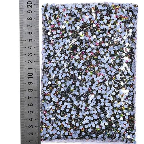 14400 Stück/Großpackung SS6-SS20 Glitzerkristalle Hotfix-Strasssteine Glas-Strass für Hochzeiten-Regenbogen-SS20-14400 Stück von DEFRTG