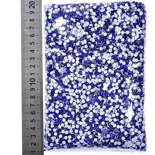 14400 Stück/Großpackung SS6-SS20 Glitzerkristalle Hotfix-Strasssteine Glas-Strass für Hochzeiten-Saphir-SS8-14400 Stück von DEFRTG