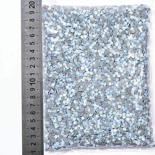 14400 Stück/Großpackung SS6-SS20 Glitzerkristalle Hotfix-Strasssteine Glas-Strass für Hochzeiten-Weißer Opal-SS20-14400 Stück von DEFRTG