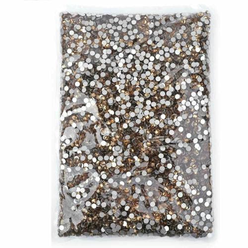 14400 Stück Flatback Crystal AB Nicht Hotfix Strasssteine in Großpackung Glitzerkristall SS3-SS20 für Nagelhochzeiten F0228-Lt. Topas-SS5-14400 S von DEFRTG