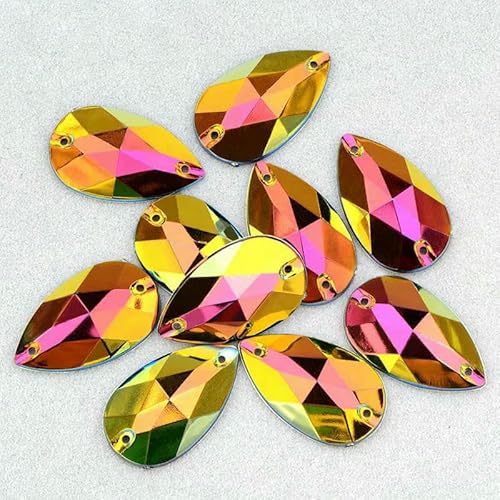 17 x 28 mm großer Strass in Tropfenform, flache Rückseite, AB-Kristallsteine zum Aufnähen, Harz-Strass-Applikation für Handarbeiten, Schwarz AB 17 x 28 mm großer Strass in Tropfenform, flache Rückseite, AB-Kristallsteine zum Aufnähen, Harz-Strass-Applikation für Handarbeiten, Schwarz AB von DEFRTG