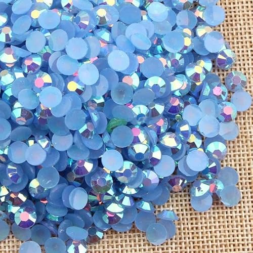 2–6 mm, 1000 Stück, geleerosa, runde Harz-Strasssteine, kristallklar, AB, flache Rückseite, für Kleidung, 3D-Nageldekorationen, Telefonkunst, zum Aufkleben, Himmelblau, 6 mm, 1000 S 2–6 mm, 1000 Stück, geleerosa, runde Harz-Strasssteine, kristallklar, AB, flache Rückseite, für Kleidung, 3D-Nageldekorationen, Telefonkunst, zum Aufkleben, Himmelblau, 6 mm, 1000 S von DEFRTG