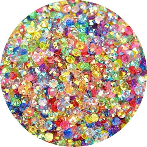 2–6 mm, 1000 Stück, geleerosa, runde Harz-Strasssteine, kristallklar, AB, flache Rückseite für Kleidung, 3D-Nageldekorationen, Telefonkunst, zum Aufkleben, transparent, 13–6 mm, 10 2–6 mm, 1000 Stück, geleerosa, runde Harz-Strasssteine, kristallklar, AB, flache Rückseite für Kleidung, 3D-Nageldekorationen, Telefonkunst, zum Aufkleben, transparent, 13–6 mm, 10 von DEFRTG