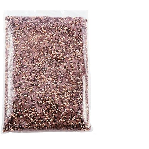 2–6 mm Jelly AB-Harz, nicht Hotfix-Strasssteine, Glitzer, flache Rückseite, Kristalle, Strass in großen Mengen für DIY-Nageldekoration – Antikbronze – 5 mm SS20 – 10.000 Stück von DEFRTG