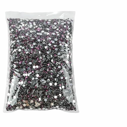 2 mm, 3,0 mm, 4,0 mm, 5 mm, 6 mm, flache Rückseite, silberne Unterseite, Harz, nicht Hotfix-Strasssteine in großer Packung für DIY-Bastel- und N von DEFRTG