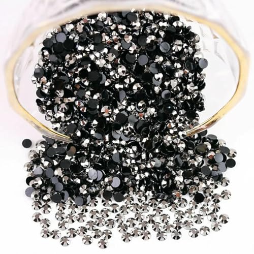 2 mm – 6 mm, rund, nicht Hotfix, Glitzer, Bling, Maniküre-Strass, silberfarben, flache Rückseite, Kunstharz, Strasssteine zum Aufkleben, Perlen für Nailart, Nagel-Edelsteine, DIY, A33 M 2 mm – 6 mm, rund, nicht Hotfix, Glitzer, Bling, Maniküre-Strass, silberfarben, flache Rückseite, Kunstharz, Strasssteine zum Aufkleben, Perlen für Nailart, Nagel-Edelsteine, DIY, A33 M von DEFRTG