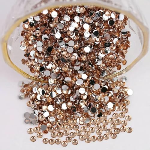 2 mm – 6 mm, rund, nicht Hotfix, Glitzer, Bling, Maniküre-Strass, silberfarben, flache Rückseite, Kunstharz, zum Aufkleben, Perlen, Nailart, Nagel-Edelsteine, DIY, A07 Champagnergold, 5 2 mm – 6 mm, rund, nicht Hotfix, Glitzer, Bling, Maniküre-Strass, silberfarben, flache Rückseite, Kunstharz, zum Aufkleben, Perlen, Nailart, Nagel-Edelsteine, DIY, A07 Champagnergold, 5 von DEFRTG