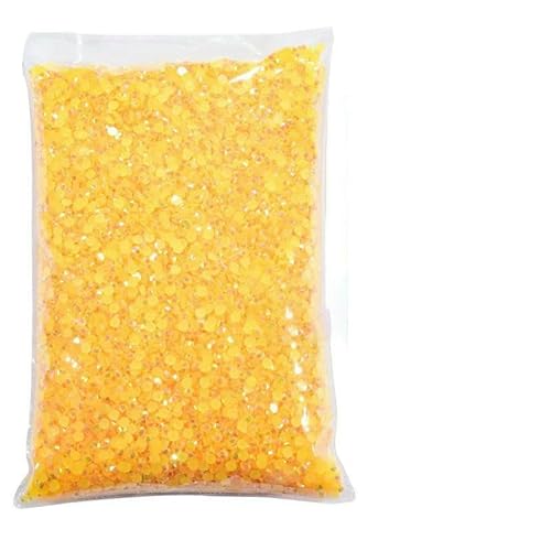 2 mm – 6 mm Jelly AB-Harz, nicht Hotfix-Strasssteine, Glitzer, flache Rückseite, Kristalle, Strass in großen Mengen für DIY-Nageldekoration, Orange AB, 5 mm SS20, 10.000 Stück von DEFRTG