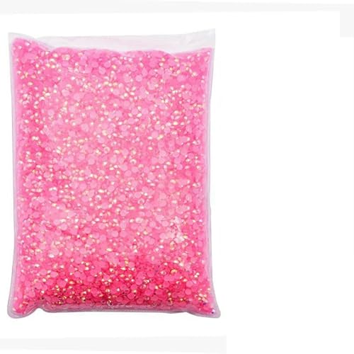 2 mm – 6 mm Jelly AB-Harz, nicht Hotfix-Strasssteine, Glitzer, flache Rückseite, Kristalle, Strass in großen Mengen für DIY-Nageldekoration, dk.Pink AB, 2 mm SS6, 20.000 Stück von DEFRTG