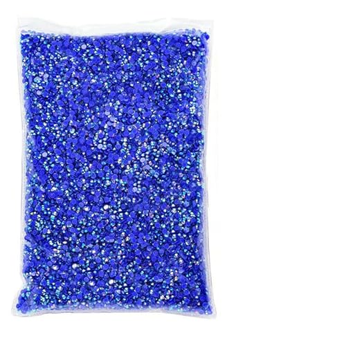 2 mm – 6 mm Jelly AB-Harz, nicht Hotfix-Strasssteine, Glitzer, flache Rückseite, Kristalle, Strass in großen Mengen für DIY-Nageldekoration – Saphir AB – 3,0 mm SS10 – 20.000 Stück von DEFRTG