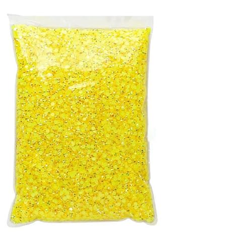 2 mm – 6 mm Jelly AB Resin Nicht-Hotfix-Strasssteine, Glitzer, flache Rückseite, Kristalle, Strass in großen Mengen für DIY-Nageldekoration – Citrin AB – 2 mm SS6 – 20.000 Stück von DEFRTG