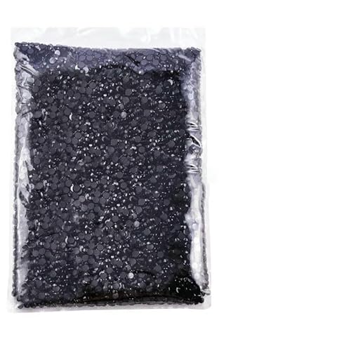 2 mm – 6 mm Jelly AB Resin Nicht-Hotfix-Strasssteine, Glitzer, flache Rückseite, Kristalle, Strass in großen Mengen für DIY-Nageldekoration – tiefschwarz – 3,0 mm SS10 – 20.000 Stüc von DEFRTG