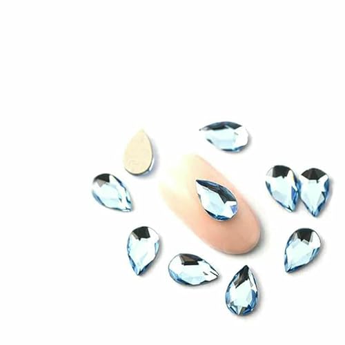 20 Stück 5 x 8 mm Tropfenform, flache Rückseite, Nagelanhänger, Strasssteine, bunte Kristalldiamanten, 3D-Maniküre-Zubehör, Nagelkunst-Dekoration, 5 x 8 mm Aquamarin 20 Stück 5 x 8 mm Tropfenform, flache Rückseite, Nagelanhänger, Strasssteine, bunte Kristalldiamanten, 3D-Maniküre-Zubehör, Nagelkunst-Dekoration, 5 x 8 mm Aquamarin von DEFRTG