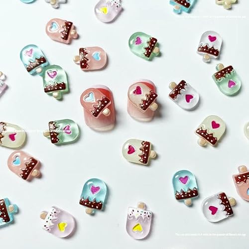 20 Stück Halloween-Nagel-Charms, 3D-Cartoon-Harz, flache Rückseite, Engel, Geist, Grabstein, Nagelkunstteile, Festival-Nageldekorationen, Zubehör-20 Stück_e von DEFRTG