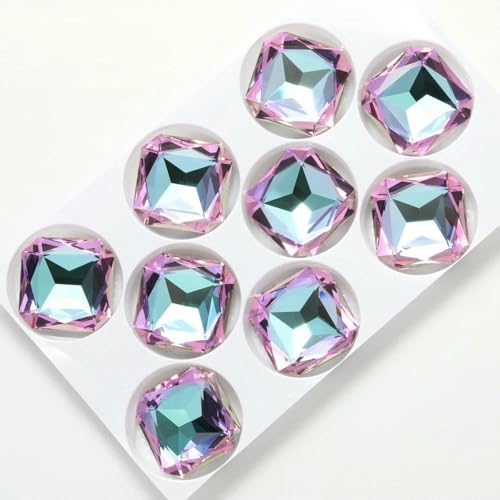 23 x 23,0 mm quadratische achteckige Strasssteine, AB-Farbe, Glassteine, Glitzerkristall, glänzende Farbe, Strasssteine, lose Steine, 4675-Vitrail Light-23 x 23,0 mm, 9 Stü 23 x 23,0 mm quadratische achteckige Strasssteine, AB-Farbe, Glassteine, Glitzerkristall, glänzende Farbe, Strasssteine, lose Steine, 4675-Vitrail Light-23 x 23,0 mm, 9 Stü von DEFRTG