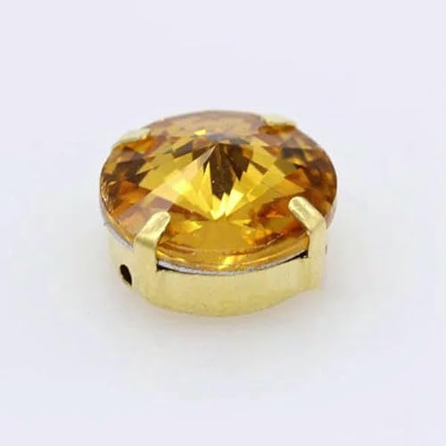 24 Farben 6/8/10/12/14/16/18/25 mm runder Strass-Kristall zum Aufnähen mit goldenem Knopf für Kleidungsstücke, Schmuck, Schuhe, DIY-Besätze, Gold, 16 mm, 9 Stück 24 Farben 6/8/10/12/14/16/18/25 mm runder Strass-Kristall zum Aufnähen mit goldenem Knopf für Kleidungsstücke, Schmuck, Schuhe, DIY-Besätze, Gold, 16 mm, 9 Stück von DEFRTG