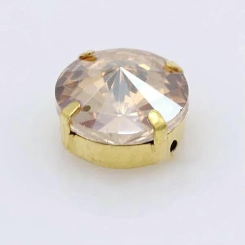 24 Farben 6/8/10/12/14/16/18/25 mm runder Strass-Kristall zum Aufnähen mit goldenem Knopf für Kleidungsstücke, Schmuck, Schuhe, DIY-Besätze-Gold-Champagner-12 mm 12 Stück 24 Farben 6/8/10/12/14/16/18/25 mm runder Strass-Kristall zum Aufnähen mit goldenem Knopf für Kleidungsstücke, Schmuck, Schuhe, DIY-Besätze-Gold-Champagner-12 mm 12 Stück von DEFRTG