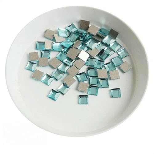 3,0 mm/4,0 mm quadratische Form Boutique-Strasssteine mit flachem Boden für Nagelkunst, Glaskristall, 3D-Nageldekoration, mehrere Formen, Großhandel, Seeblau, 4,0 mm, 500 Stück 3,0 mm/4,0 mm quadratische Form Boutique-Strasssteine mit flachem Boden für Nagelkunst, Glaskristall, 3D-Nageldekoration, mehrere Formen, Großhandel, Seeblau, 4,0 mm, 500 Stück von DEFRTG