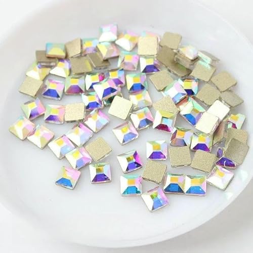 3,0 mm/4,0 mm quadratische Form Boutique flache Unterseite Nailart Strasssteine Glaskristall 3D Nageldekoration Mehrere Formen Großhandel-AB-4,0 mm-500 Stück 3,0 mm/4,0 mm quadratische Form Boutique flache Unterseite Nailart Strasssteine Glaskristall 3D Nageldekoration Mehrere Formen Großhandel-AB-4,0 mm-500 Stück von DEFRTG