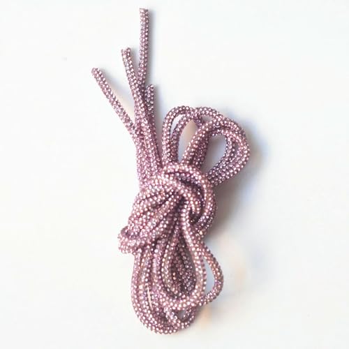 3,0 mm Bling Bling Kristall Diamant Kordelbesatz rund Strass weiche Schnürsenkel Seil Hoodies Hosen Kordelzug DIY Kristallschnur-Rosa-1 Yard 3,0 mm Bling Bling Kristall Diamant Kordelbesatz rund Strass weiche Schnürsenkel Seil Hoodies Hosen Kordelzug DIY Kristallschnur-Rosa-1 Yard von DEFRTG
