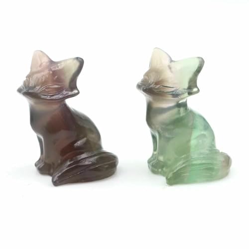 3,8 cm große Fuchsstatue aus Naturstein, Reiki-Heilkristall, Amethystquarz, Tierfigur, handgeschnitzt, Kunsthandwerk, Heimdekoration, Fluorit, 10 Stück 3,8 cm große Fuchsstatue aus Naturstein, Reiki-Heilkristall, Amethystquarz, Tierfigur, handgeschnitzt, Kunsthandwerk, Heimdekoration, Fluorit, 10 Stück von DEFRTG