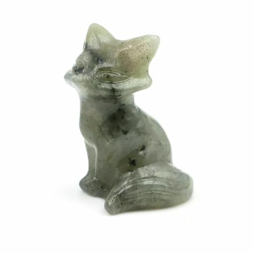 3,8 cm große Fuchsstatue aus Naturstein, Reiki-Heilkristall, Amethystquarz, Tierfigur, handgeschnitzt, Kunsthandwerk, Heimdekoration, Labradorit, 10 Stück 3,8 cm große Fuchsstatue aus Naturstein, Reiki-Heilkristall, Amethystquarz, Tierfigur, handgeschnitzt, Kunsthandwerk, Heimdekoration, Labradorit, 10 Stück von DEFRTG