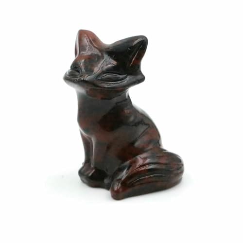 3,8 cm große Fuchsstatue aus Naturstein, Reiki-Heilkristall, Amethystquarz, Tierfigur, handgeschnitzt, Kunsthandwerk, Heimdekoration, Rot, Mahagoni, 5 Stück 3,8 cm große Fuchsstatue aus Naturstein, Reiki-Heilkristall, Amethystquarz, Tierfigur, handgeschnitzt, Kunsthandwerk, Heimdekoration, Rot, Mahagoni, 5 Stück von DEFRTG